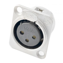 Plug Xlr Santo Angelo Canon Painel Femea Niquel