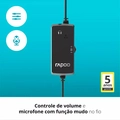 Fone Headset Rapoo Com Microfone Sem Ruído Usb Pc  Notebook Preto - Ra020