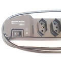 Filtro De Linha Embrastec, 6 Tomadas com DPS 7,5kA, Preto, cabo 1,8m