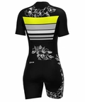 Macaquinho de Ciclismo Feminino Hibisco Amarelo