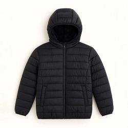 Jaqueta Puffer Peluciada com Capuz Grand Bazar - Feminina