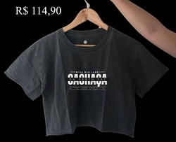 Cropped Stone Manga Curta – Cachaça Cachaça