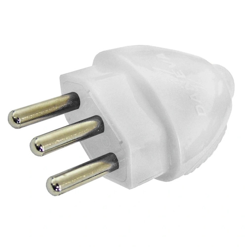 Plugue Desmontavel Daneva 2p + t  20a / 250v Macho Branco 1616
