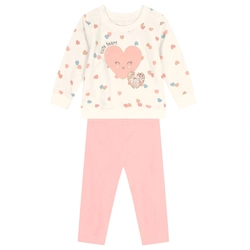 Conjunto Moletom e Legging Bordado Cute Heart Brandili - Feminino