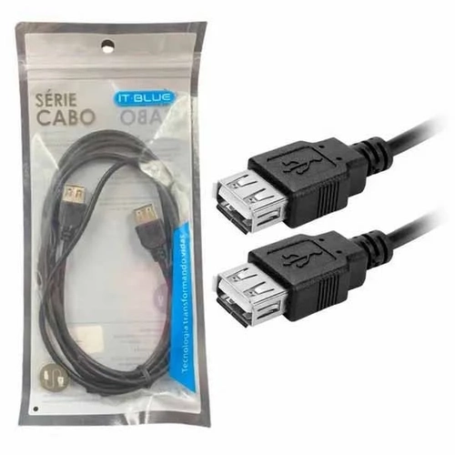 Cabo Extensor Usb Fêmea P/ Fêmea 2m - Le-8031