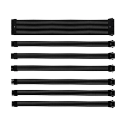 Kit Cabo Extensão Sleeved para Fonte Cooler Master Psu 30cm Capa de Pvc Preto    Cma-nest16xxbk1-gl