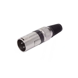 Cannon Xlr Macho  Metal Niquelado C/5 Preto Importado