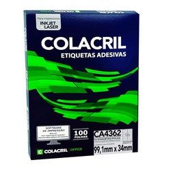 Etiqueta Adesiva Colcaril A4 CA4362 99,1 X 34mm com 100 Folhas