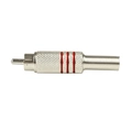 Plug Rca Evus C-074 Macho Prata Com Mola