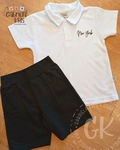 Conjunto polo New York preto e branco