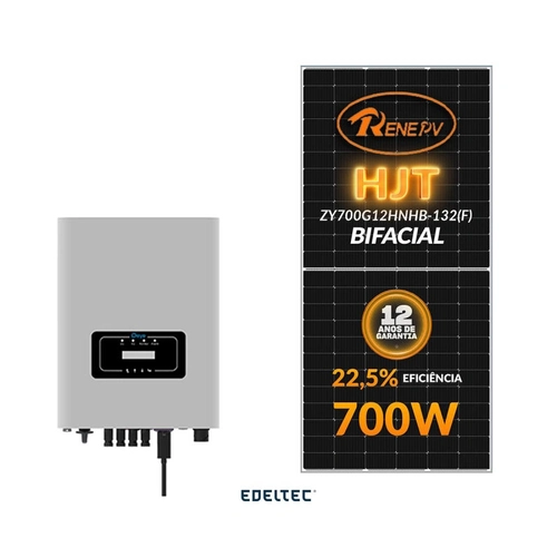 Gerador Edeltec Solar Deye 16,80 Kwp Tri. 380v Solo (15k/700w Bifacial)