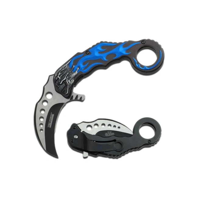 Faca Karambit Caveira (Azul)