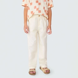 Calça Reta Linho Cós Elástico Hering - Masculina