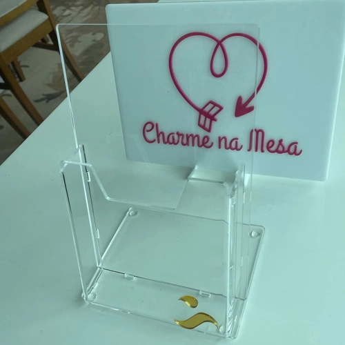 Porta Folderes P - Logo alto relevo inicial ou desenho