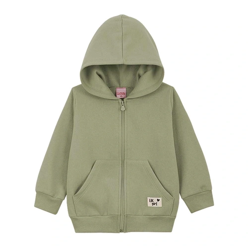 Jaqueta Zíper com Capuz Moletom Lik Kids - Feminina