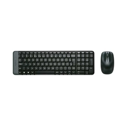 Teclado e Mouse Sem Fio Logitech MK220 Compacto Preto ABNT2 - 920-