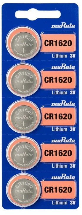 CR1620 Murata - 3V Lithium cartela c/5un.