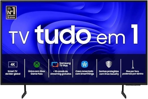 Smart TV Samsung 43 LED, 4K, 3 HDMI, 1 USB, Wi-Fi, HDR, Sistema Smart Tizen e Gaming Hub - UN43DU7700