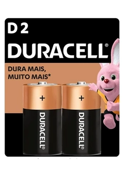 Pilha D grande Duracell c/2 unid. Alcalina