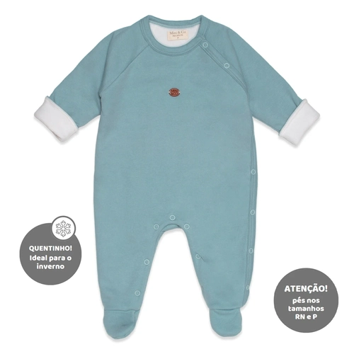 Macacão Manga Longa Forrado Soft - Verde