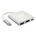 Cabo Adaptador F3 3 em 1 Usb-C Tipo-C Para HDMI USB 3.0 - JC-TYC-HM31 118