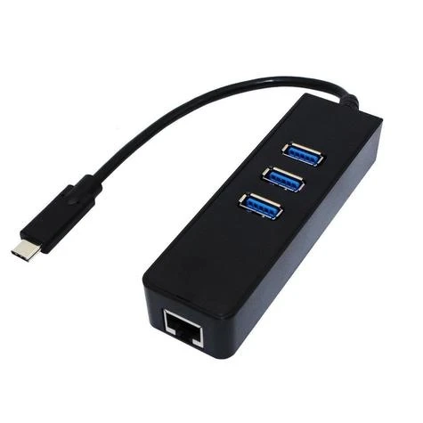 Cabo Adaptador Usb-C Tipo-C Para Hub 3 Portas USB 3.0 Rj45 /1000 Mbps JC-TYC-R03