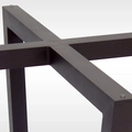 Jogo de  Jantar 4 Lugares com Base de Mesa em X em Alumínio Epóxi Minas