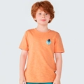 Camiseta Manga Curta Laranja com Estampa Coqueiro Hering - Masculino