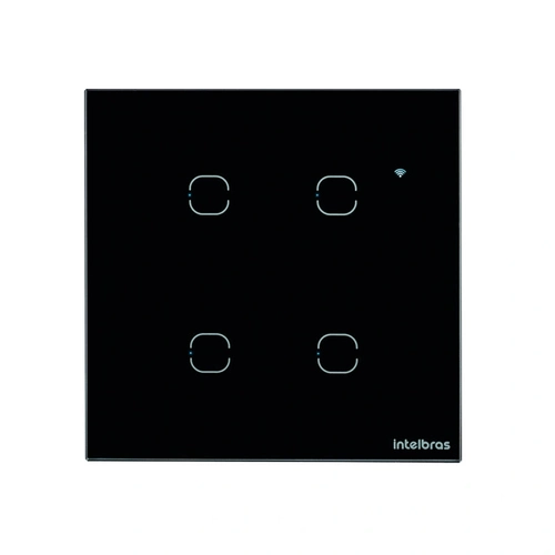 Interruptor Smart Wi-fi Touch 4 Teclas Preto Ews 1004 4850028
