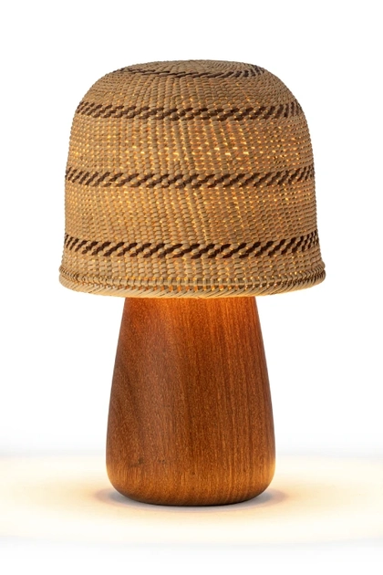 Abajur Cúpula de Fibra Natural G