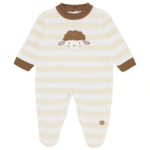 Macacão Manga Longa Listras Ovelha Chantilly - Unissex