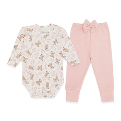 Conjunto Manga Longa Estampando com Mijão Feminino – Ursa Provençal