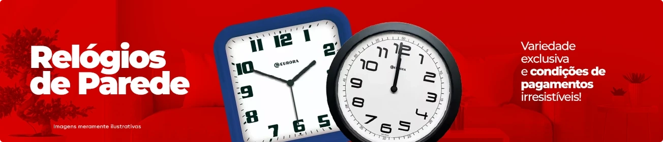 Relógios de Parede variedade exclusiva e condições de pagamentos irresistíveis!