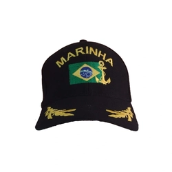 Boné Bordado Marinha (Aba Bordada)