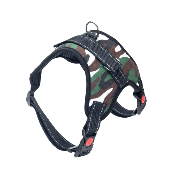 Peitoral Camuflado Verde para Cães