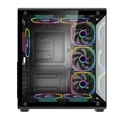 Gabinete Gamer Rise Mode Galaxy Glass X Mid Tower Vidro Temperado USB 3.0 S/ Fan Preto RM-GA-GGX-FB