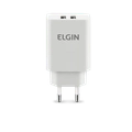 CARREGADOR TOMADA 2 SAIDAS USB 10W BRANCO ELGIN