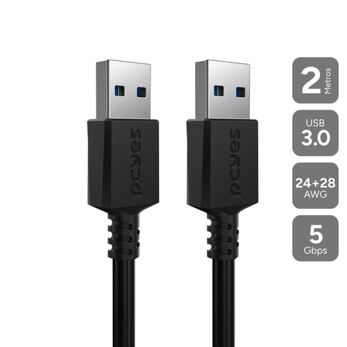 Cabo de Dados Usb a para Usb a 3.0 28awg - 2 Metros - Puam3-2