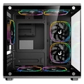 GABINETE RISE MODE GALAX GLASS X MINI PRETO - RM-GA-GGXN-FB