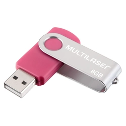 Pen Drive Multilaser Pd687 Twist2 08 Gb Usb 2.0 Rosa
