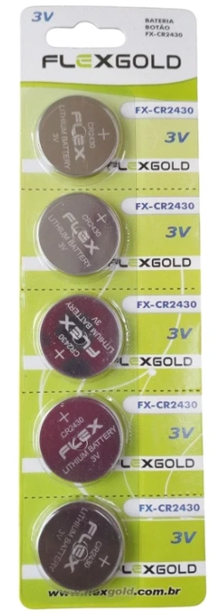 CR2430 Flex - 3V Lithium cartela c/5un.