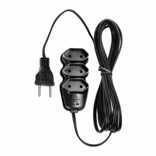 Extensão Elétrica Vinik 3 Tomadas Pl 2x0,75 3m Preta