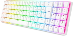 Teclado Mecânico Gamer Redragon Ashe, RGB, Switch Red, ABNT2, Branco, K626W