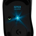 Mouse Gamer Logitech G703, Hero 16k, Lightspeed, RGB, Lightsync, 16000 DPI, Preto, 6 Botões, Sem Fio - 910-005639