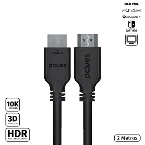 Geonav Cabo HDMI 2.1 Ultra High Speed, Suporta resolução 8K a 60Hz