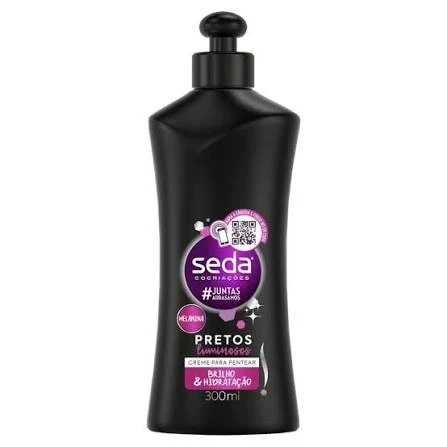 Creme Para Pentear Pretos Luminosos Seda 300ml