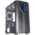 Gabinete Gamer K-Mex Reactor Infinite II  Led RGB Preto - CG01MERH0010BOX