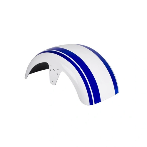 Paralama Dianteiro Para Scooter Eletrica Hawk X7/x8 White/ Faixa Blue