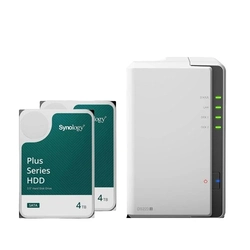 Servidor NAS Synology DiskStation DS223J 2 Baias Com 8TB  (2 HDS Synology 4TB)