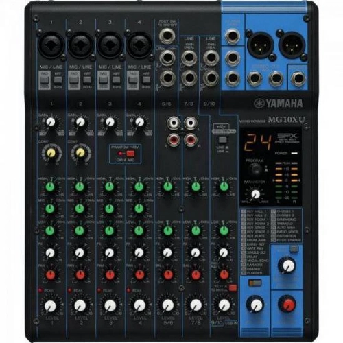 Mesa De Som Analógica Yamaha Mg10xu 10 Canais 110v Preta